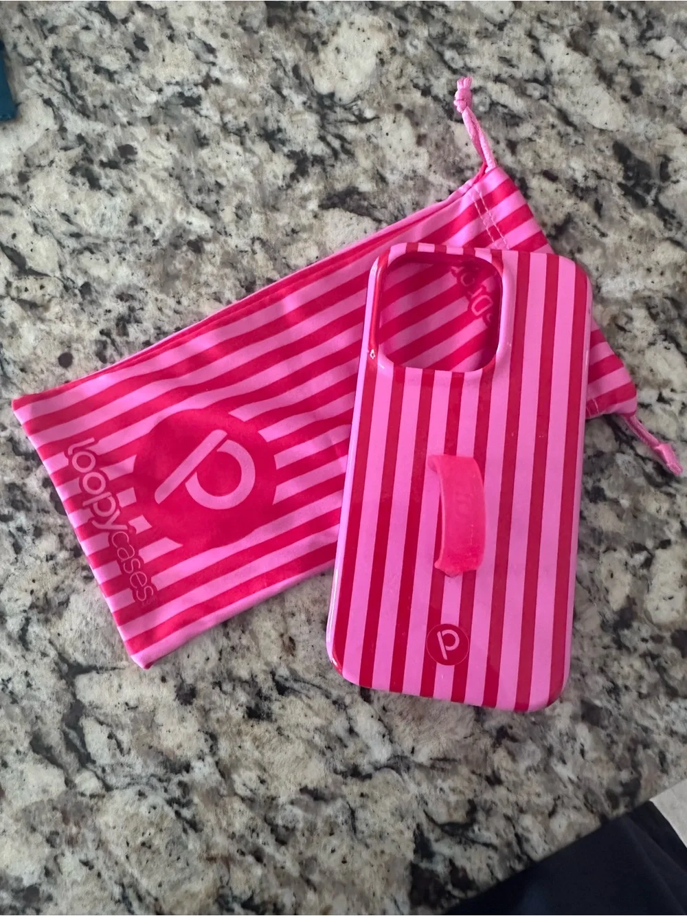 Loopy case berry stripes